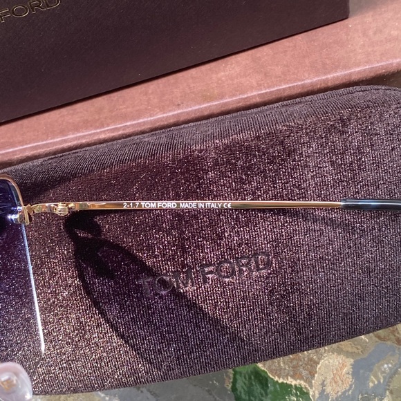Tom Ford Blue & Gold Aviator Sunglasses main image 5